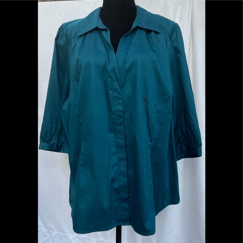 Lane Bryant Blue Blouse New 22/24